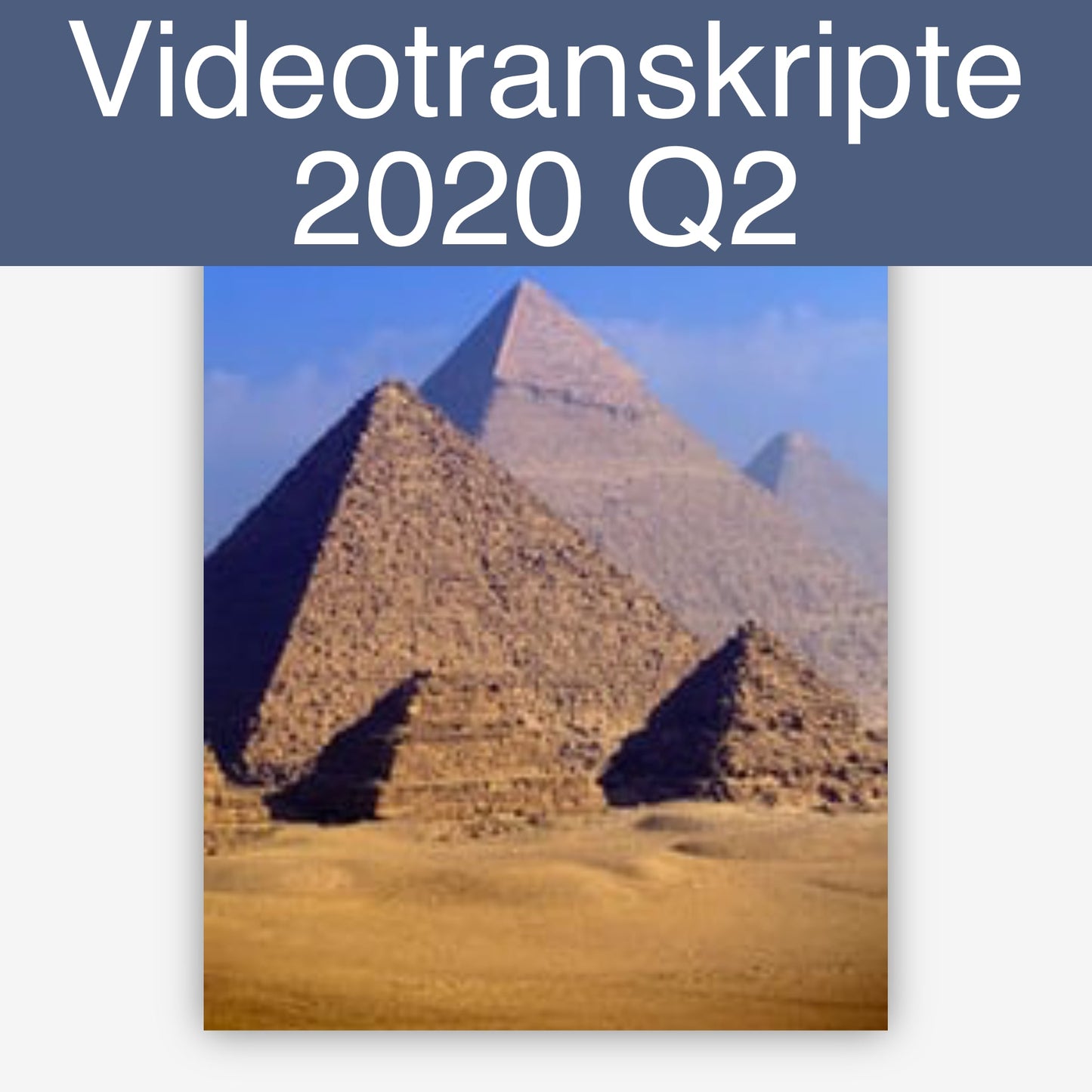 Videotranskripte 2020 Q2