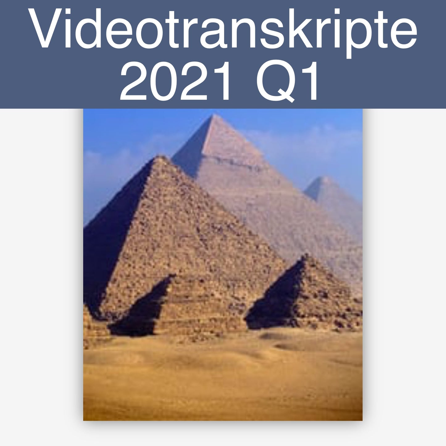 Videotranskripte 2021 Q1